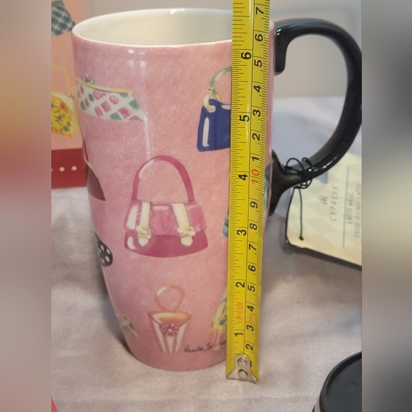 Paula Joerling Cypress Home Mug Pink Purse Mug NWT 17oz - Picture 12 of 15